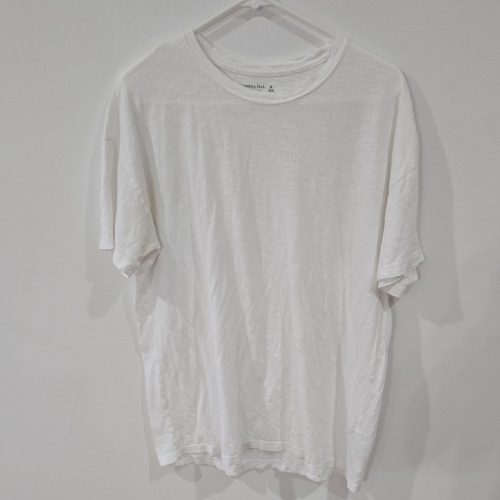 Abercrombie & Fitch Sz Medium Womens White Short Sleeve Tee